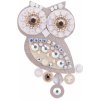 Sovičky Originálna brošňa metalická Sovička