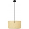 Helam | Luster na lanku ALBA 1xE27/15W/230V pr. 45 cm ratan/čierna | HE1420