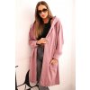 Oversize dark pink cape with hood tmavočervená One size Kesi 5907302345844