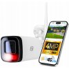Vonkajšia IP kamera GSM 3G 4G LTE SIM 4MPx TUBOVÁ 4xZOOM METAL AUDIO LED