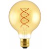 Zlatá LED žiarovka - SPIRAL GLOBUS - 5W, E27, Stmievateľná, 2000K, 250lm