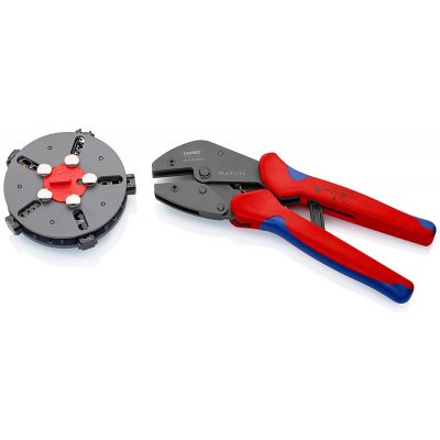 KNIPEX Lisovacie kliešte KNIPEX MultiCrimp s výmenným zásobníkom, 5 lisovacích nadstavcov