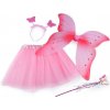 Karnevalový kostým - motýlia víla - ružová sv.