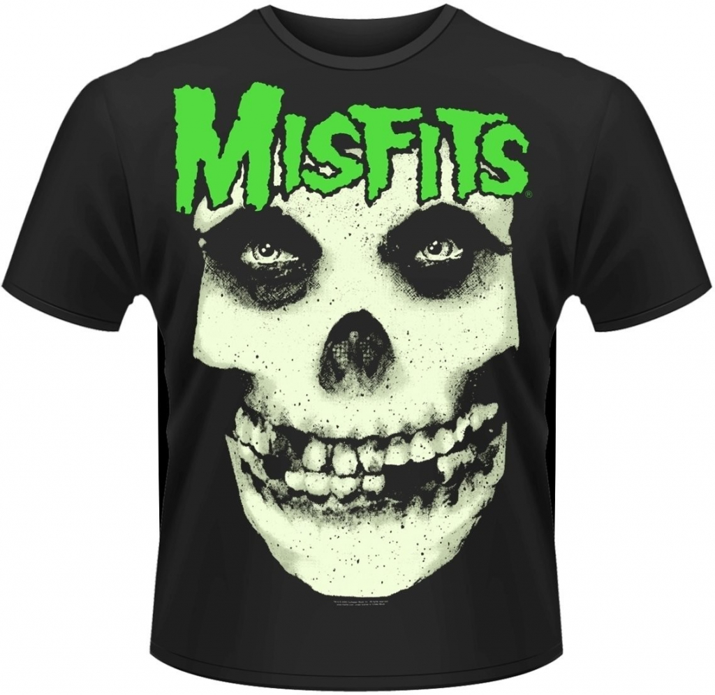 Misfits tričko Glow Jurek Skull čierne