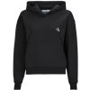 Calvin Klein Jeans Mikiny WOVEN LABEL HOODIE Čierna