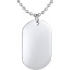 SILVEGO Oceľový prívesok ID dog tag vrátane retiazky KMM37539