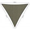 Shadow Comfort Slnečný Trojuholník shadow 3,6 x 3,6 x 3,6 m Farba: Desert storm