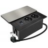 Solight Solight PP128C-PD65 - Zabudovateľná zásuvka s bezdrôtovým nabíjaním 65 W, 2 zásuvky + USB-A + USB-C SL1683 + záruka 3 roky zadarmo + záruka 3 roky zadarmo