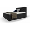 Wilsondo Čalúnená boxspring manželská posteľ s matracom Guliette 160x200 - čierna
