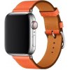 AppleKing kožený remienok pre Apple Watch Ultra 49mm / 46mm / 45mm / 44mm / 42mm - oranžový - možnosť vrátiť tovar ZADARMO do 30tich dní