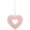 Srdce kovové závesné pastelovo ružové 12,5 x 11,5 cm-ihneď