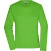 James & Nicholson Tričko JN 1839, dlouhý rukáv, dámské COT02183904203-lime green L Zelená lime