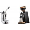 La Pavoni Stradivari Professional Lusso + Eureka Mignon Single Dose PRO, Black & Oak