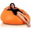 INTERMEDIC SK - Sedací vak MAXI 140x70 cm | extra veľký vak na sedenie a ležanie, 570 l Farba: E04 - Oranžová pomaranč (ekokoža)