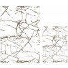 Biele/hnedé kúpeľňové predložky v súprave 2 ks 60x100 cm Cracks – Mila Home