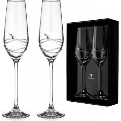 Diamante poháre na šampanské Venezia se Swarovski kamienkami 2 x 230 ml