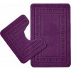 Tmavofialové WC kúpeľňové predložky v súprave 2 ks 50x80 cm Armoni – Catherine Lansfield