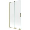 Mexen Velar, 2-krídlová posuvná vaňová zástena 100 x 150 cm, 8mm číre sklo, zlatý lesklý profil, 896-100-000-01-50
