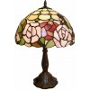 Vitrážová stolná lampa Ø31*47 ROSE