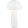 TRIO Reality R57716131 FUNGO vonkajšia stolná lampa SMD LED V310mm 2W/200lm 3000+4000+6500K IP54 biela matná, čierna, nabíjateľná batéria, USB-C port, nabíjacia stanica