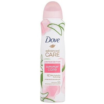 Dove Advanced Care Summer Care 72h antiperspirant s vůní růžové vody a aloe vera 150 ml pro ženy