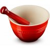 Le Creuset - keramický mažiar 0,3 l červený