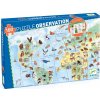 Vyhľadávacie puzzle s plagátom - Zvieratá sveta - 100 ks