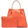 Talianska kabelka Doris big Manila Grace 2v1 (Oranžová kabelka shopper)