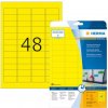 45,7*21,2 mm-ové Herma A4 hárkové print etikety, žltá farba (20 hárkov/balenie)