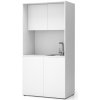 PLAN Kuchynka NIKA s drezom a batériou 1000 x 600 x 2000 mm, biela, pravá