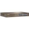 Tenda TEG1016D - 16-port Gigabit Ethernet Switch, 10/100/1000 Mbps, Fanless, Rackmount, Kov (75010017)