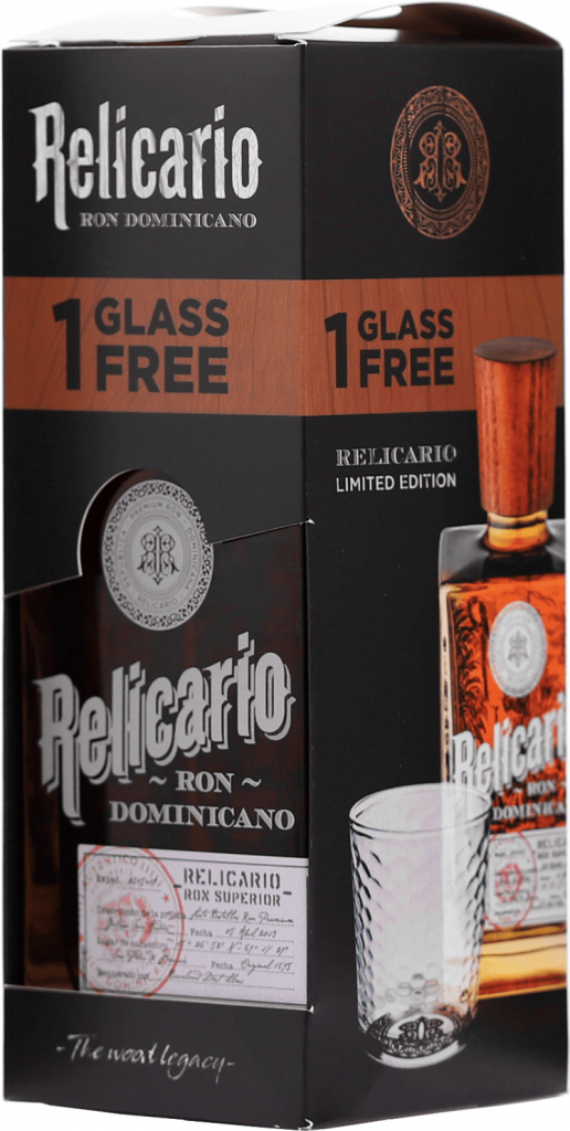 Relicario Ron Dominicano Superior 40% 0,7 l (darčekové balenie 1 pohár)