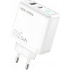 Type-C + USB Rýchlonabíjací Cestovný Adaptér - Biela HR34855