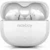 Niceboy Pins 4 biela / Bezdrôtové slúchadlá s mikrofónom / ANC / Bluetooth 6.0 / IPX4 / nabíjacie púzdro (pins-4-white)