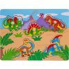 Smily Play Dřevěné puzzle s držadly Puzzle Dinosauři Smily Play