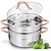 Parný hrniec dvojposchodový s pokrievkou 2,9l FARO