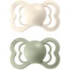 Bibs Supreme symetrické cumlíky kaučuk 2ks Ivory / Sage