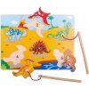 Bigjigs Toys Drevené chytanie dinosaurov