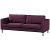 Dekoria Poťah na sedačku Karlstad (rozkladací, 3-miestny, krátky), fialová, 224 x 89 x 64 cm, Living, 161-38