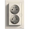 Schneider Electric Asfora Dvojzásuvka 230V, krémová