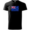 Nový Zéland fotka vlajky - Klasické pánske tričko - M ( Čierna )