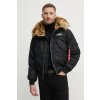 Bunda Alpha Industries 45P Hooded Custom 113145.285, pánska, čierna farba, zimná