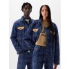 Džínsová bunda Gap × Dapper Dan Unisex Tmavomodrá XL Tmavomodrá Tmavomodrá