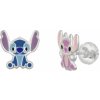 Disney Strieborné asymetrické náušnice Lilo & Stitch ES00088SL.CS