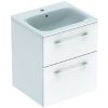 Geberit Selnova Square - Umývadlová skrinka 64x54x48 cm, s umývadlom, 2 zásuvky, lesklá biela 501.232.00.1
