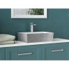 Besco VERA GLAM umývadlo na dosku z liateho mramoru 50x42x17 cm Strieborné KEVERNDGLAM02