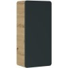 CMD Skrinka do kúpeľne ARUBA COSMOS 830 dub artisan/čierny mat MDF/laminát 35 cm x 75 cm x 22 cm
