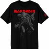 Iron Maiden Tričko 50 Trooper Crop Grey Unisex Black L