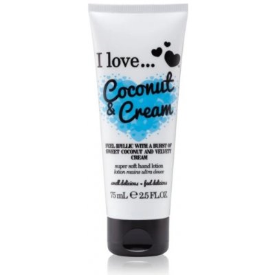 I Love Vyživujúci krém na ruky s vôňou kokosu a zamatového krému (Coconut & Cream Super Soft Hand Lotion) 75 ml