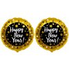 FLEXMETAL Balónik fóliový – happy new year/silvester, 45 cm, 2 ks 8595596328369